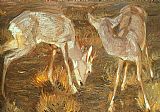 Franz Marc Deer at Dusk painting